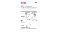 Strih Burda 5863 - Šaty a blúzka s rolákovým golierom
