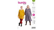 Strih Burda 5865 - Blúzkové šaty, tunika