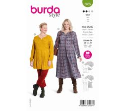 Strih Burda 5865 - Blúzkové šaty, tunika