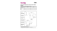 Strih Burda 5866 - Tričkové šaty, dlhé tričko s rolákom