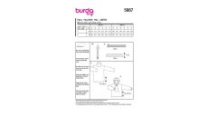 Strih Burda 5867 - Dlhá mikina s rolákom, mikina s kapucňou