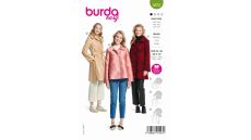 Strih Burda 5872 - Áčkový kabát
