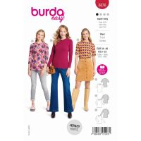 Strih Burda 5876 - Tričko s dlhým rukávom