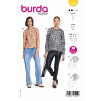 Strih Burda 5878 - Blúzka, rolák