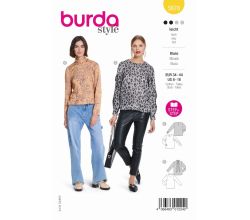 Strih Burda 5878 - Blúzka, rolák