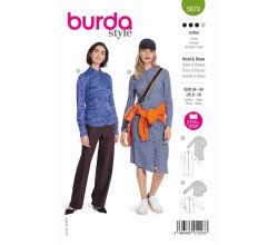 Strih Burda 5879 - Košeľové šaty, košele