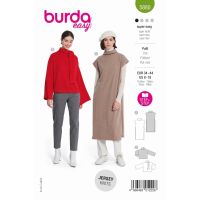 Strih Burda 5880 - Sveter s rolákom, svetrové šaty