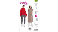 Strih Burda 5880 - Sveter s rolákom, svetrové šaty