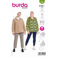 Strih Burda 5881 - Mikina so stojačikom, bunda s kapucňou