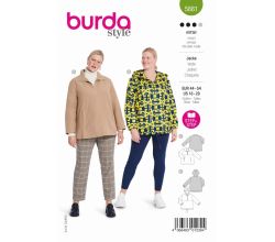 Strih Burda 5881 - Mikina so stojačikom, bunda s kapucňou