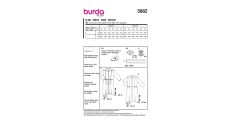Strih Burda 5882 - Košeľové šaty s golierom