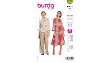Strih Burda 5884 - Blúzkové šaty, blúzka