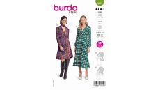 Strih Burda 5885 - Šaty s rozšírenou sukňou