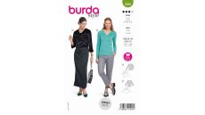 Strih Burda 5886 - Tričko s dlhým rukávom a prekrížením