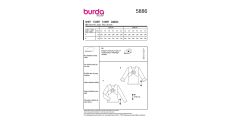 Strih Burda 5886 - Tričko s dlhým rukávom a prekrížením