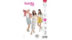 Strih Burda 5888 - Zavinovacie sukne s gumou v páse