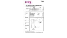 Strih Burda 5893 - Voľné šaty, tričkové šaty, tričko