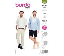 Strih Burda 5895 - Pánska košeľa, polokošeľa