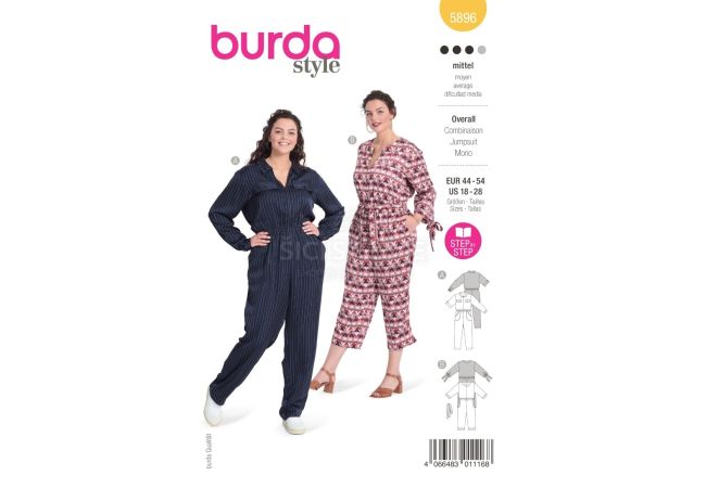 Strih Burda 5896 - Overal