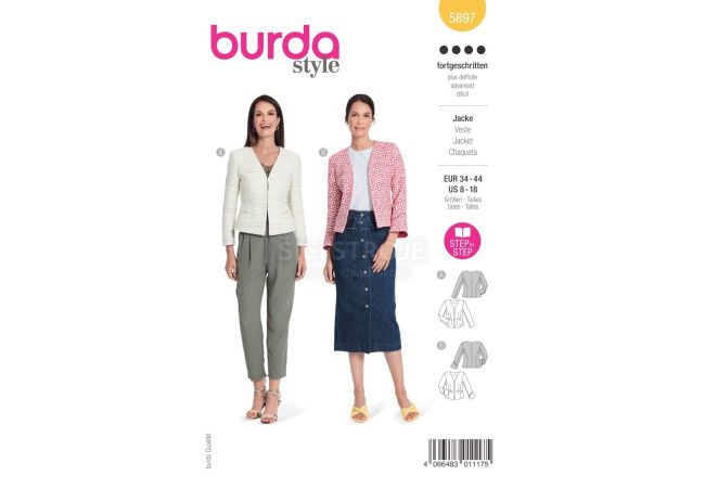 Strih Burda 5897 - Sako