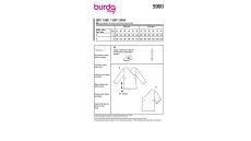Strih Burda 5900 - Zavinovacie tričko, tričko na jedno rameno