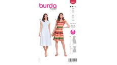 Strih Burda 5901 - Šaty s rozšírenou sukňou