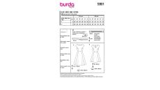 Strih Burda 5901 - Šaty s rozšírenou sukňou