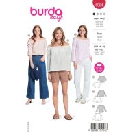 Strih Burda 5904 - Blúzka so spadnutými ramenami