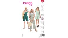 Strih Burda 5905 - Overal, nohavicové šaty