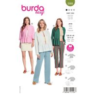 Strih Burda 5906 - Otvorené sako peplum