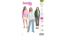 Strih Burda 5906 - Otvorené sako peplum