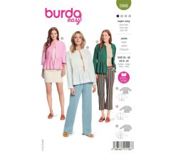 Strih Burda 5906 - Otvorené sako peplum