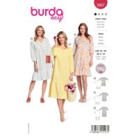 Strih Burda 5907 - Voľné rovné šaty