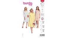 Strih Burda 5907 - Voľné rovné šaty