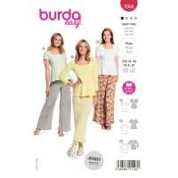 Strih Burda 5908 - Tričko peplum