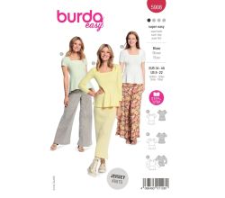 Strih Burda 5908 - Tričko peplum