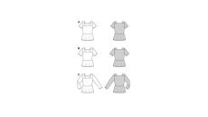 Strih Burda 5908 - Tričko peplum