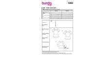 Strih Burda 5908 - Tričko peplum