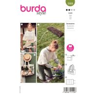 Strih Burda 5909 - Záhradnícka zástera, taška, záhradná podložka