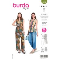 Strih Burda 5914 - Zavinovací overal, top