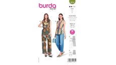 Strih Burda 5914 - Zavinovací overal, top