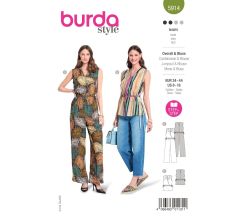 Strih Burda 5914 - Zavinovací overal, top