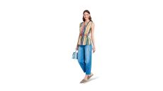 Strih Burda 5914 - Zavinovací overal, top
