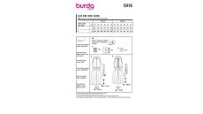 Strih Burda 5916 - Košeľové šaty