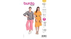 Strih Burda 5921 - Košeľové šaty, blúzka
