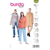 Strih Burda 5923 - Parka, bunda s kapucňou