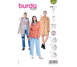 Strih Burda 5923 - Parka, bunda s kapucňou