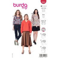 Strih Burda 5924 - Blúzka, tunika s opaskom