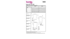 Strih Burda 5925 - Rovné šaty s lodičkovým výstrihom