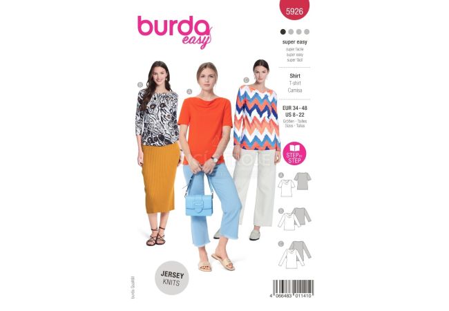 Strih Burda 5926 - Sako (4 varianty)